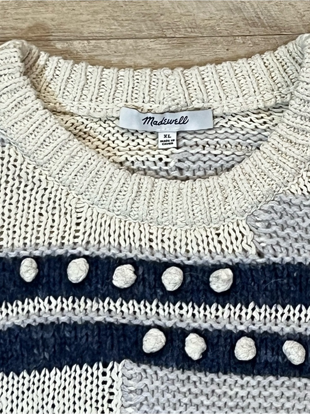 Madewell Women’s Grandover Bobble Merino Wool/Alpaca Blend Pullover Sweater XL - Picture 6 of 9
